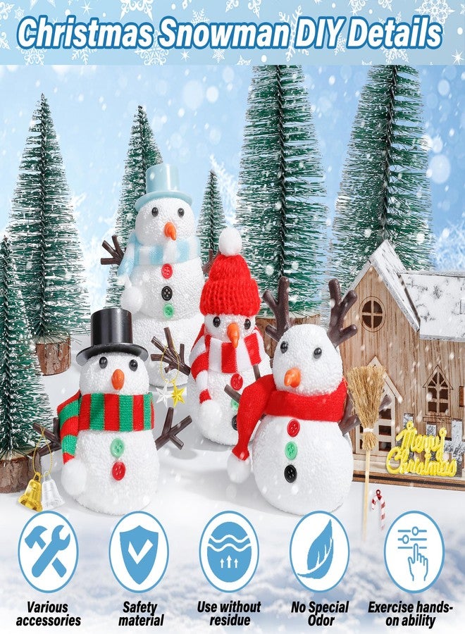 EOBOH Christmas Craft Snowman Kit, 3 Pack DIY Snowman Craft Kit for Kids, Build a Snowman Indoor Decor, Creative Kids Air Dry Modeling Clay, Xmas Activities Christmas Making Kit for Toys Favors - Image 5